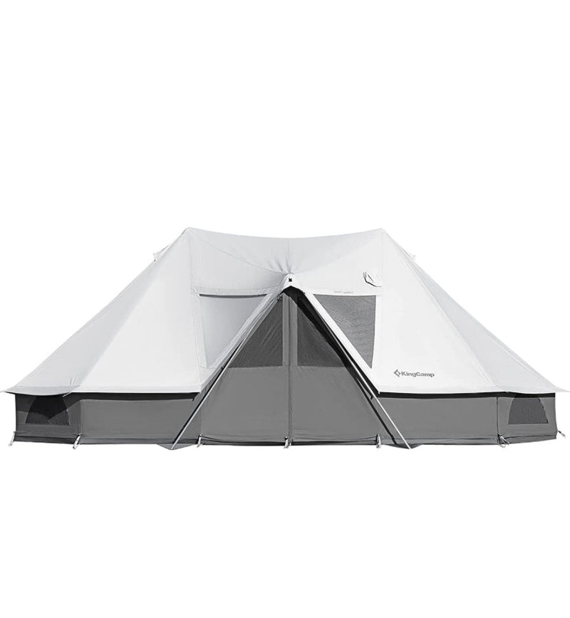 ギャラリービューアに画像をロードする, KingCamp 210gポリコットンワンポール大型ベルテント8~12人用四季適用キャンプホテルテント