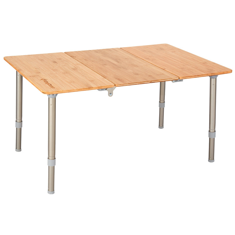 ギャラリービューアに画像をロードする, KingCamp 三つ折り 天然竹製天板 アウトドアテーブル