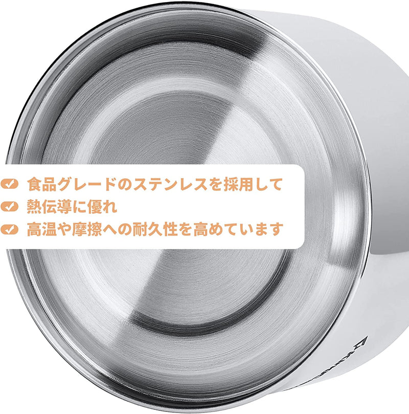 ギャラリービューアに画像をロードする, KingCamp 茶排水口と竹ハンドル付きのステンレス製ケトル