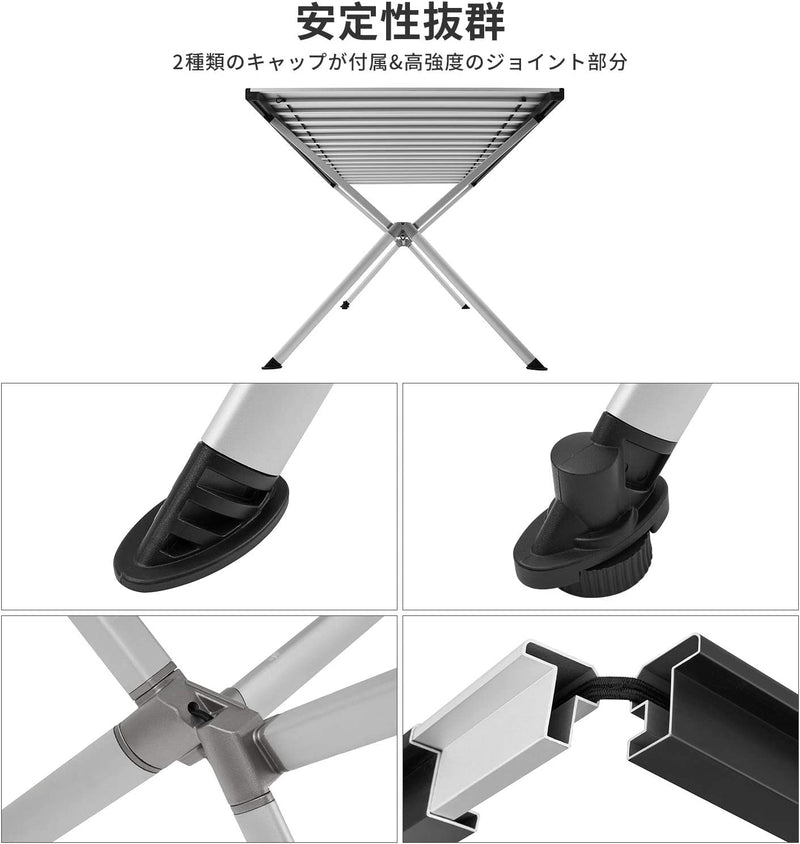 ギャラリービューアに画像をロードする, KingCamp 大型高級アルミロールテーブル