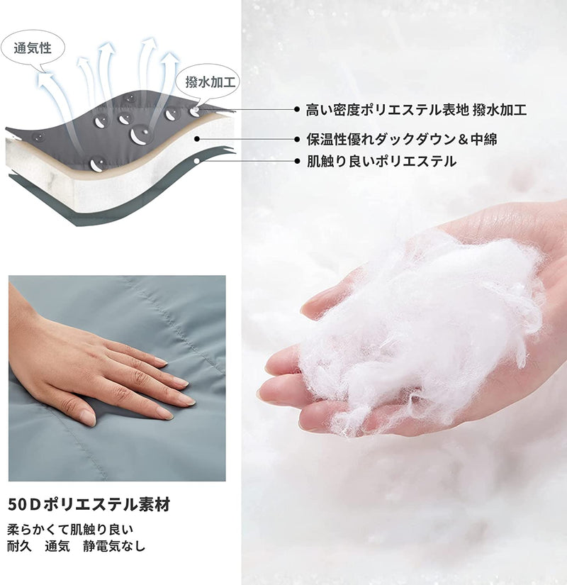 ギャラリービューアに画像をロードする, KingCamp 羽毛 寝袋 封筒型