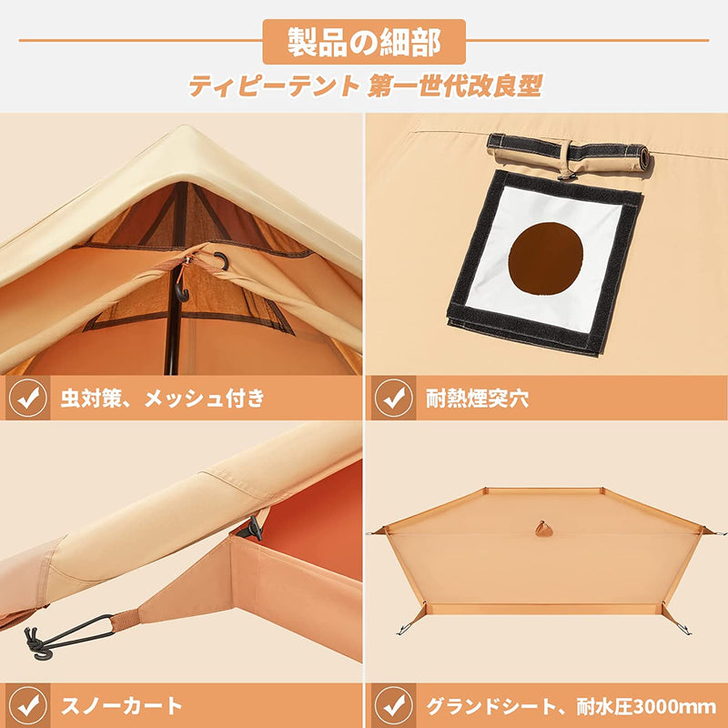 ギャラリービューアに画像をロードする, KingCamp 第一世代 ワンポールテント