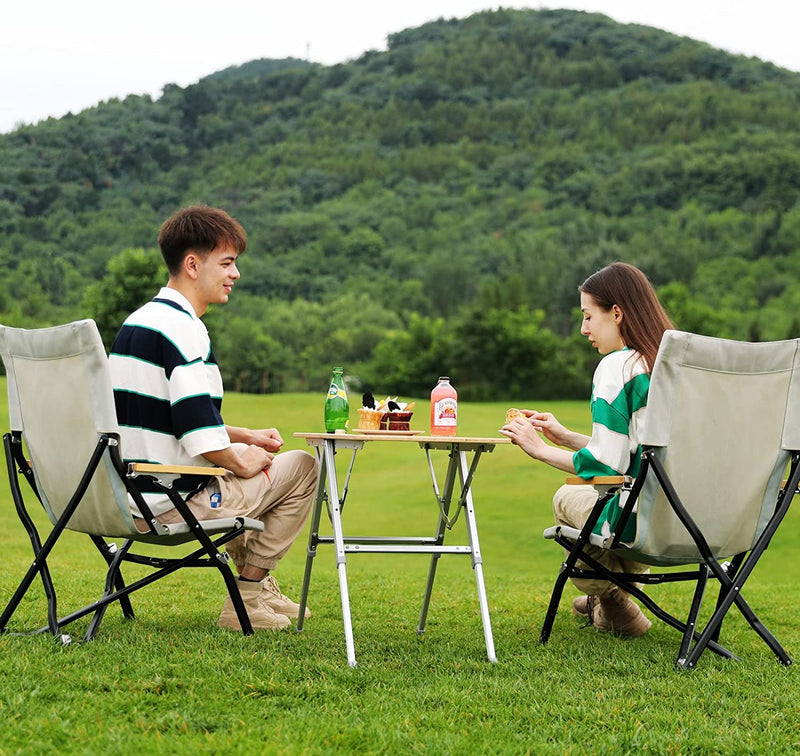 ギャラリービューアに画像をロードする, KingCamp クイック折りたたみ竹アウトドアテーブル