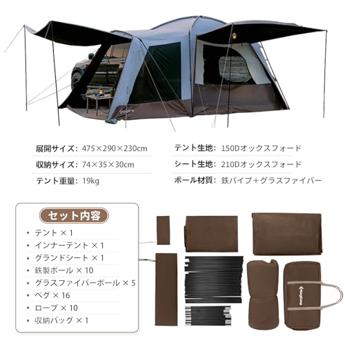 ギャラリービューアに画像をロードする, KingCamp カーサイドテント