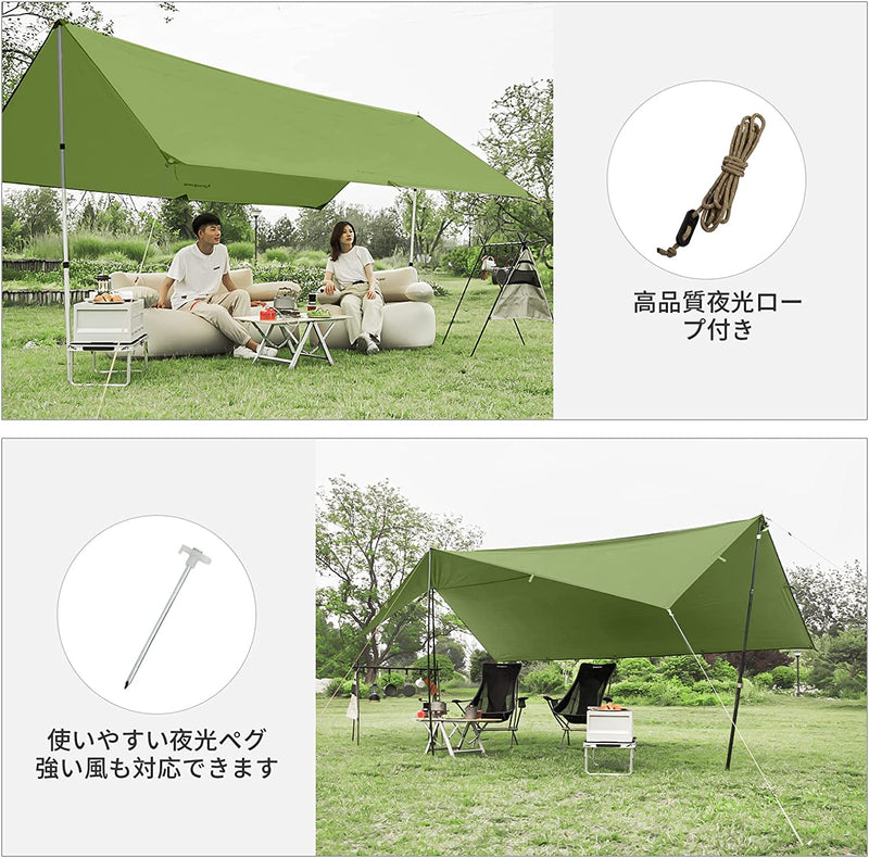 ギャラリービューアに画像をロードする, KingCamp 六角型 防水タープ