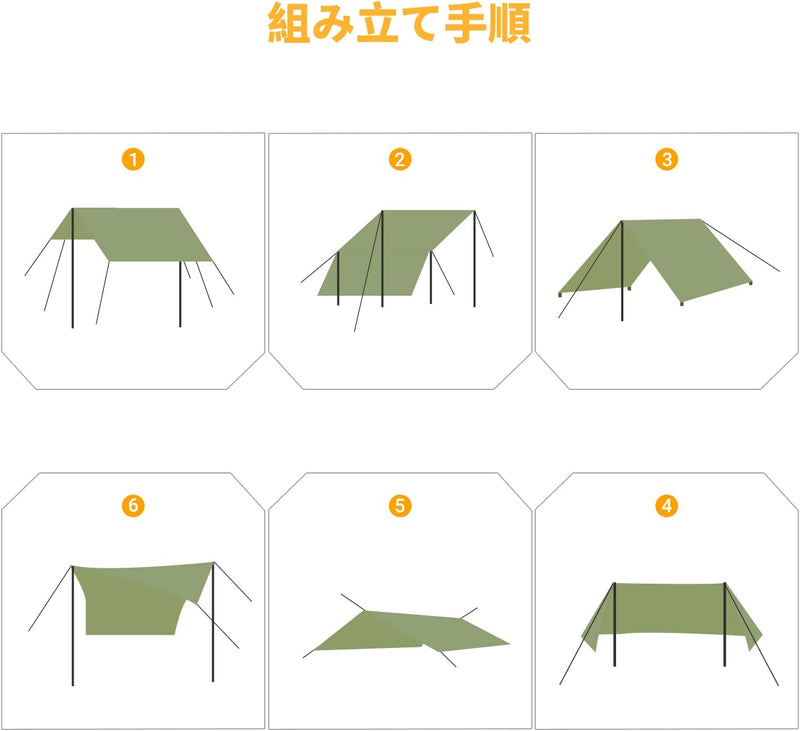 ギャラリービューアに画像をロードする, KingCamp 六角型 防水タープ
