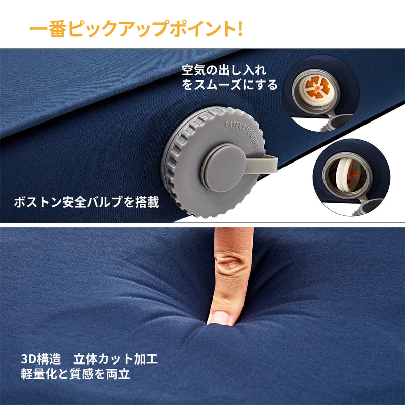 ギャラリービューアに画像をロードする, KingCamp キャンプ用セルフインフレーティングスリーピングパッド 超厚ダブル・シングルフォームマットレス