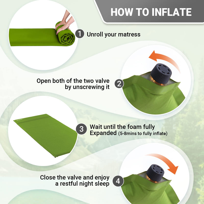 ギャラリービューアに画像をロードする, KingCamp 快適な二人用フインフレータブルパッド