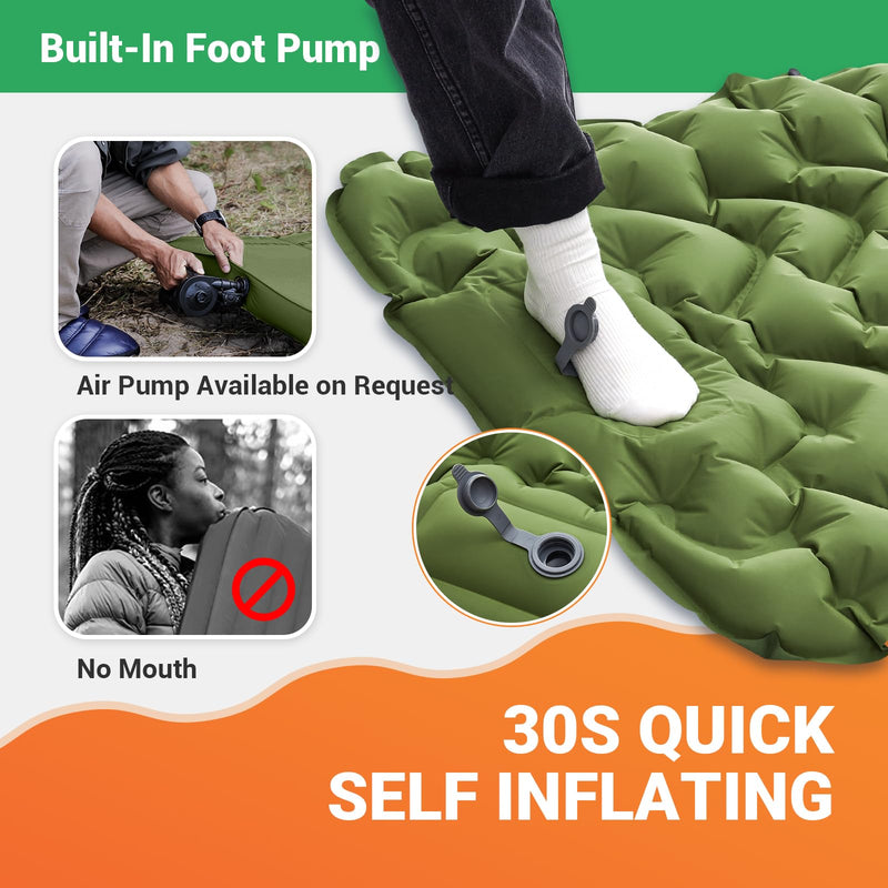 ギャラリービューアに画像をロードする, KingCamp おしゃれなシングルエアーパッド広々マットレス