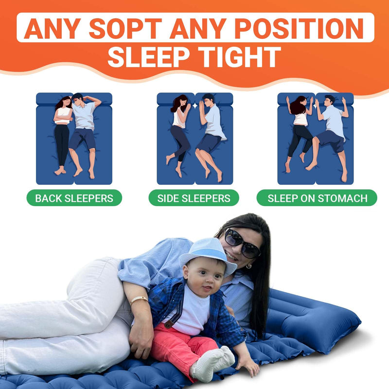 ギャラリービューアに画像をロードする, KingCamp おしゃれなシングルエアーパッド広々マットレス