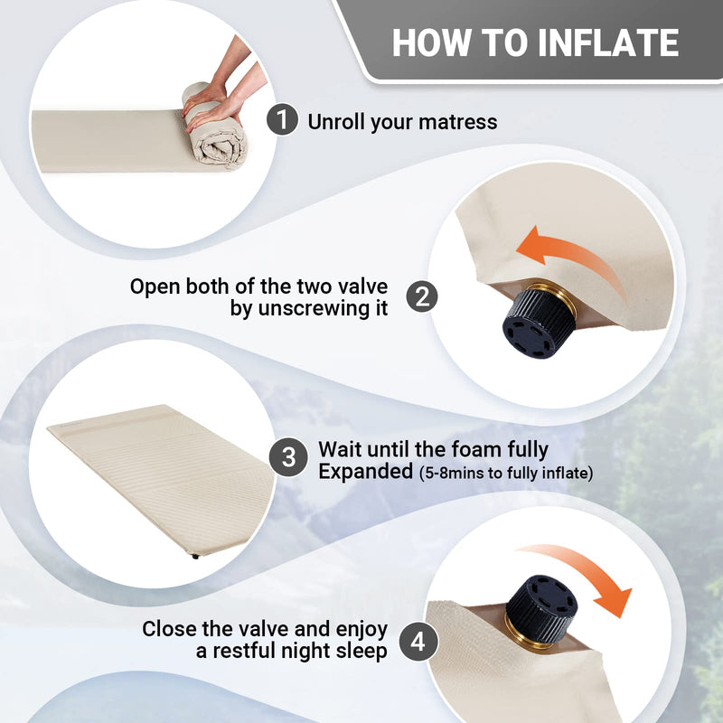 ギャラリービューアに画像をロードする, KingCamp 快適な二人用フインフレータブルパッド