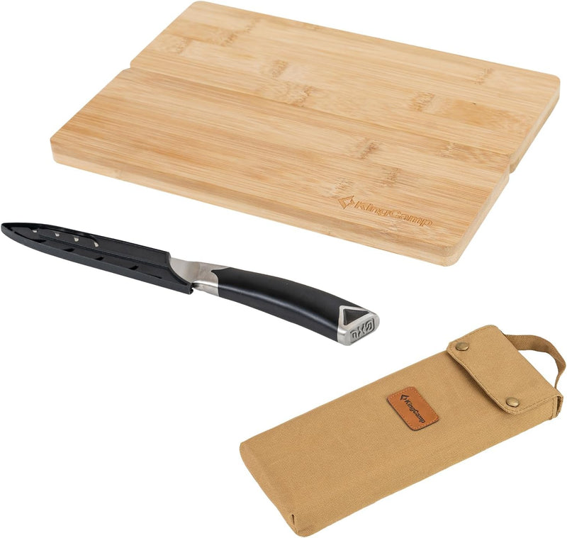 ギャラリービューアに画像をロードする, KingCamp まな板ナイフセット 包丁付きまな板セット