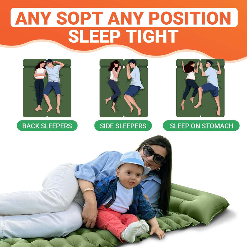 ギャラリービューアに画像をロードする, KingCamp おしゃれなシングルエアーパッド広々マットレス