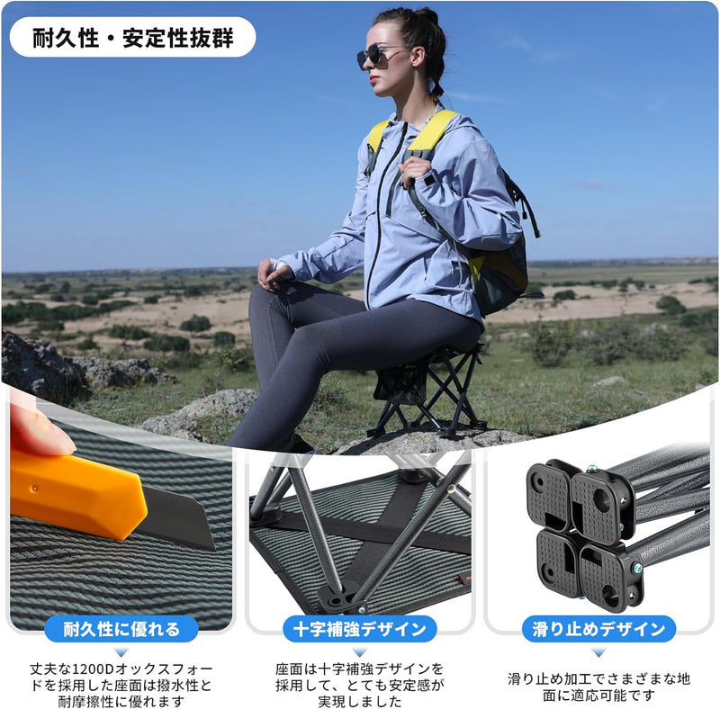 ギャラリービューアに画像をロードする, KingCamp コンパクトアウトドア超軽量折りたたみスツール