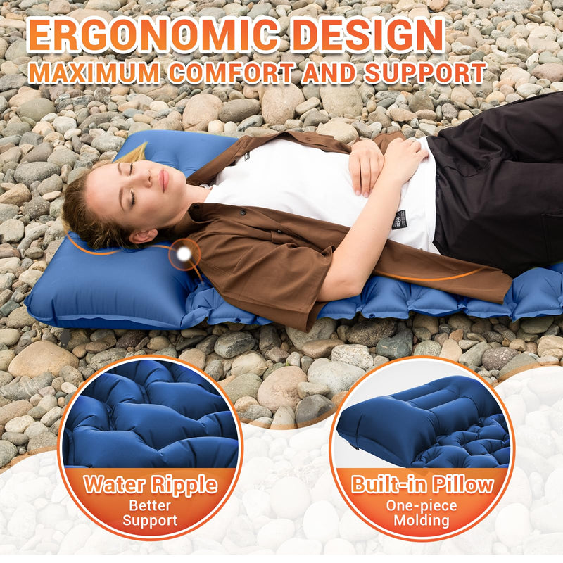 ギャラリービューアに画像をロードする, KingCamp おしゃれなシングルエアーパッド広々マットレス