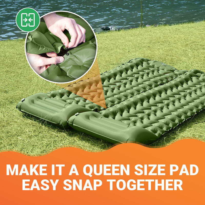 ギャラリービューアに画像をロードする, KingCamp おしゃれなシングルエアーパッド広々マットレス