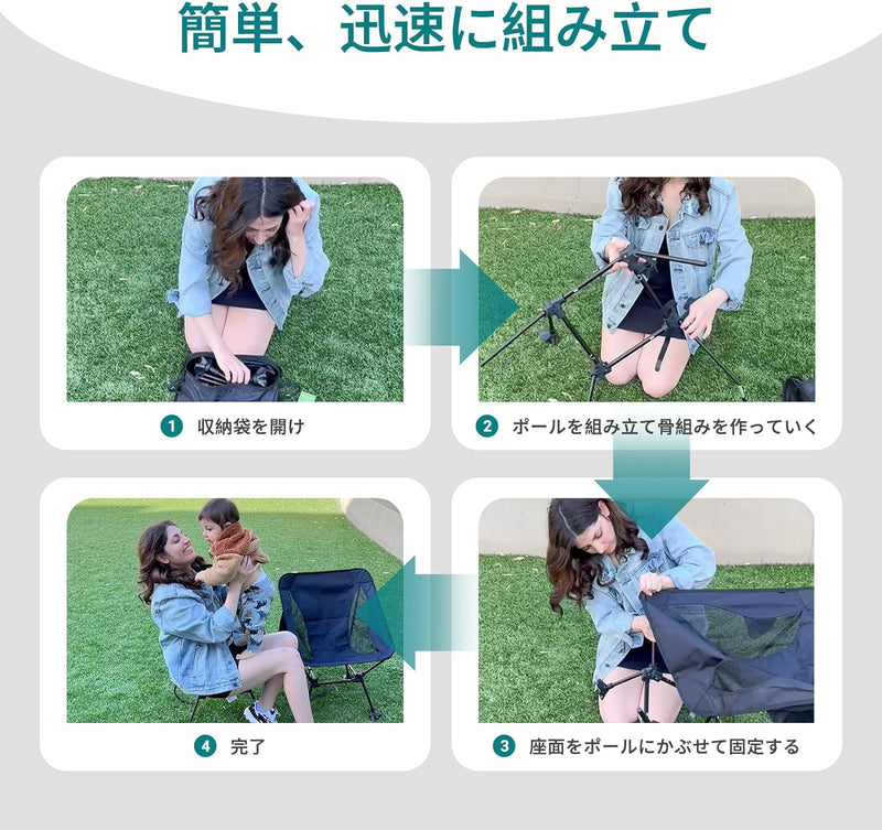 ギャラリービューアに画像をロードする, ATEPA コンパクト折りたたみキャンプチェア