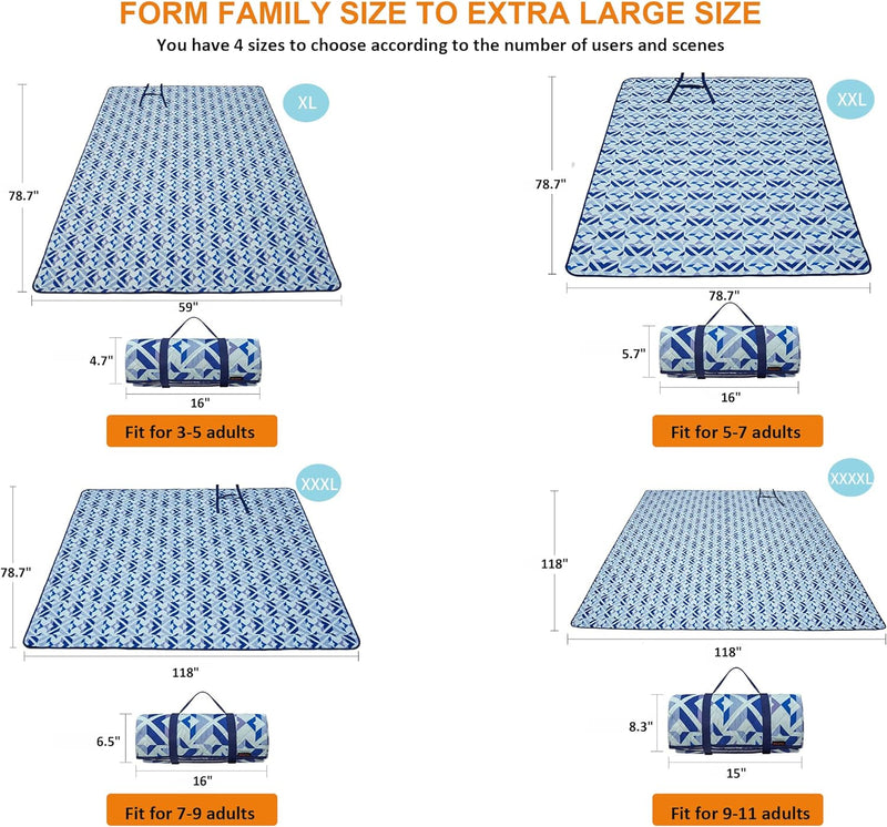 ギャラリービューアに画像をロードする, KingCamp 大型屋外ピクニックマット