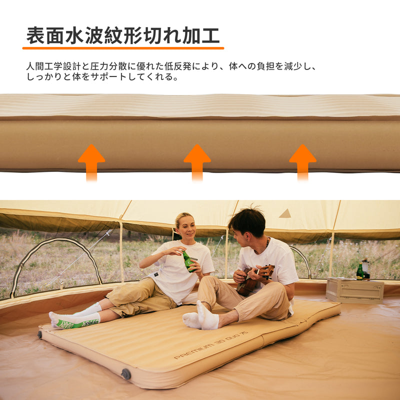 ギャラリービューアに画像をロードする, KingCamp キャンプ用セルフインフレーティングスリーピングパッド 超厚ダブル・シングルフォームマットレス