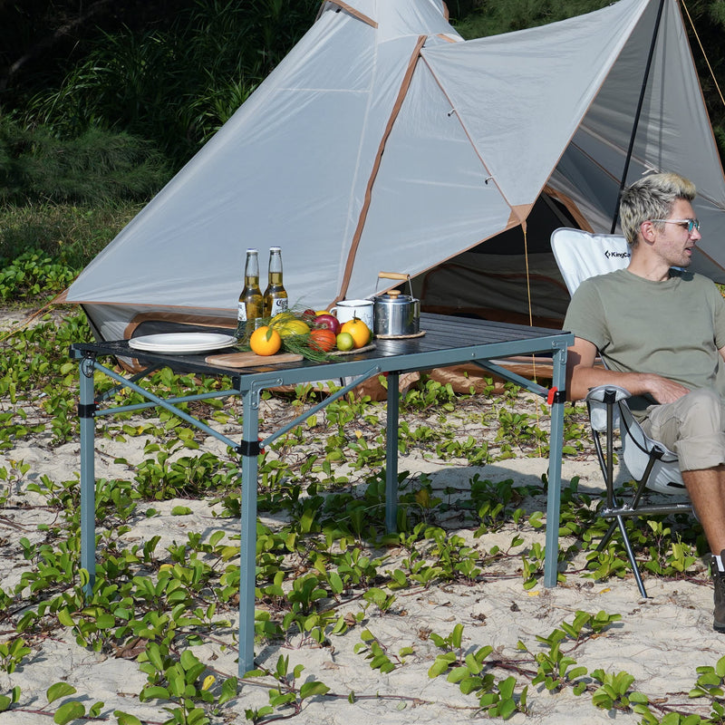 ギャラリービューアに画像をロードする, KingCamp キャンプ テーブル アルミ ロールテーブル 折りたたみ