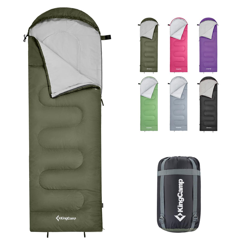 ギャラリービューアに画像をロードする, KingCamp 春用 夏用 封筒型 寝袋 (190+30)x75cm