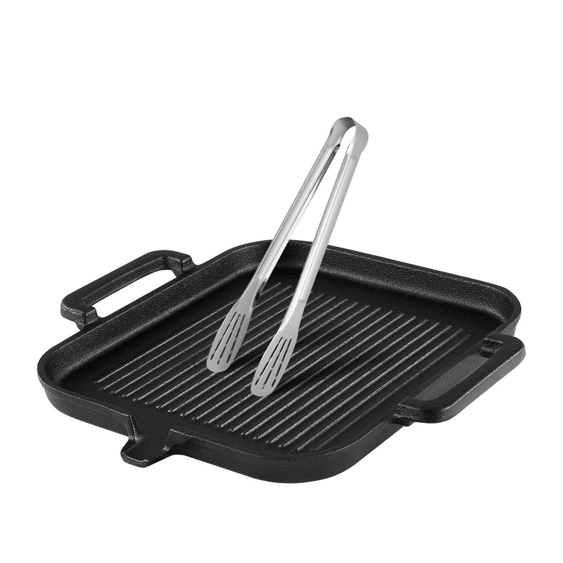 ギャラリービューアに画像をロードする, yETO キャンプグリルパン鉄鋳物魚焼きグリルプレート グラタン皿 32x30x2cm