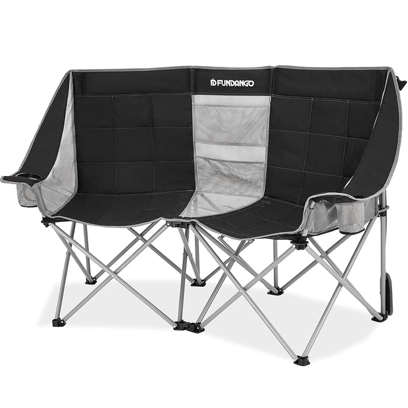 ギャラリービューアに画像をロードする, FUNDANGO アウトドアチェア二人掛けキャンプチェア折りたたみ椅子