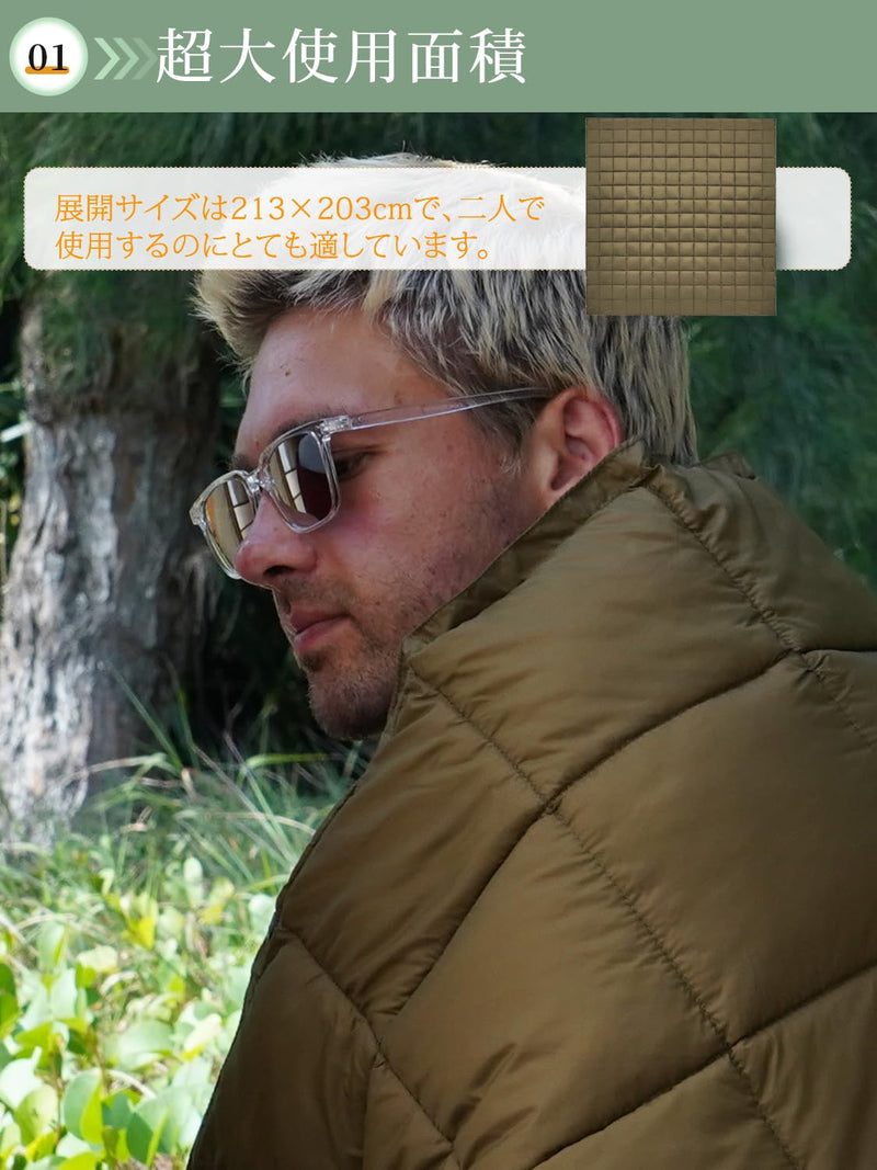ギャラリービューアに画像をロードする, KingCamp キャンプブランケットコンパクトマルチブランケットひざ掛け