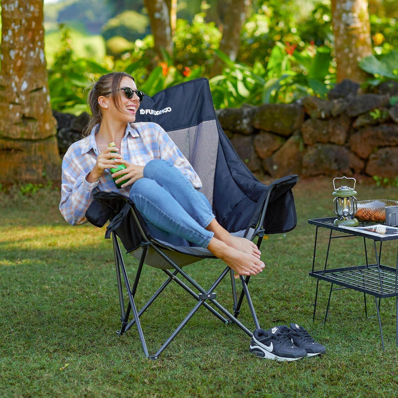 ギャラリービューアに画像をロードする, FUNDANGO アウトドアチェア折りたたみ収束式ハイバック椅子組立不要