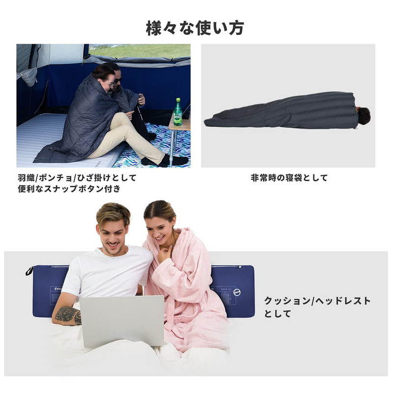 ギャラリービューアに画像をロードする, KingCamp 多用途ブランケット