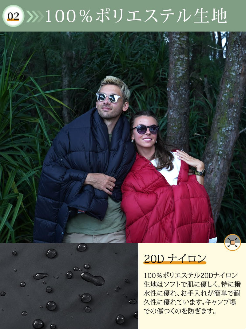 ギャラリービューアに画像をロードする, KingCamp キャンプブランケットコンパクトマルチブランケットひざ掛け