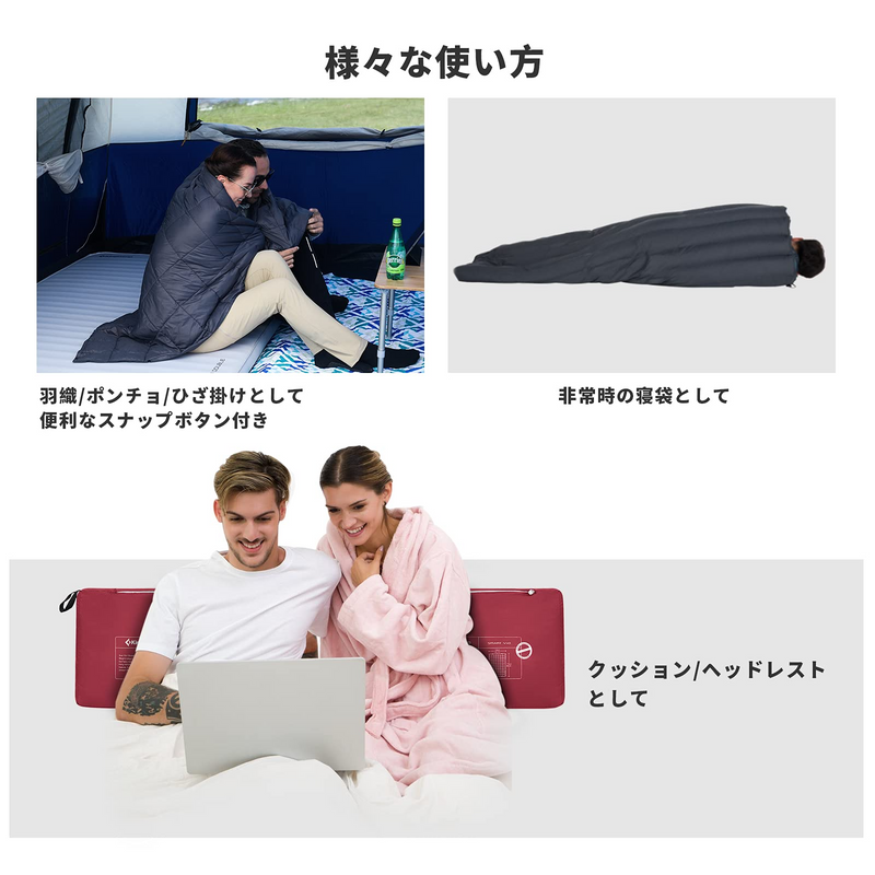 ギャラリービューアに画像をロードする, KingCamp 多用途ブランケット