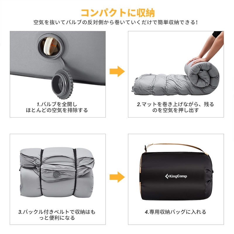 ギャラリービューアに画像をロードする, KingCamp 極厚インフレーターマットキャンプ用マット