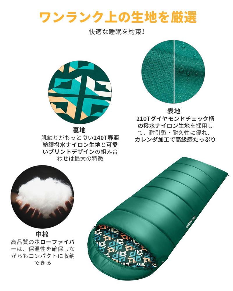 ギャラリービューアに画像をロードする, KingCamp 封筒型 寝袋