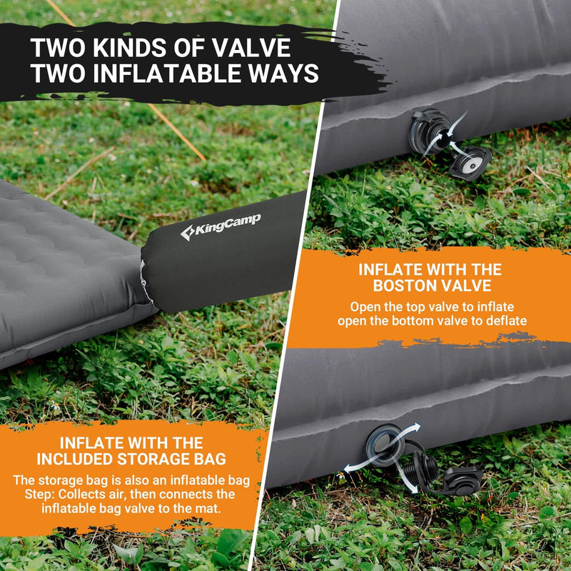 ギャラリービューアに画像をロードする, KingCamp キャンピング用寝マット2人用厚さ15cmダブルエアマットレス
