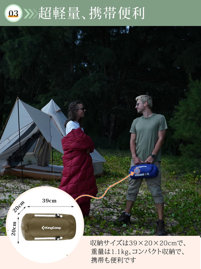 ギャラリービューアに画像をロードする, KingCamp キャンプブランケットコンパクトマルチブランケットひざ掛け
