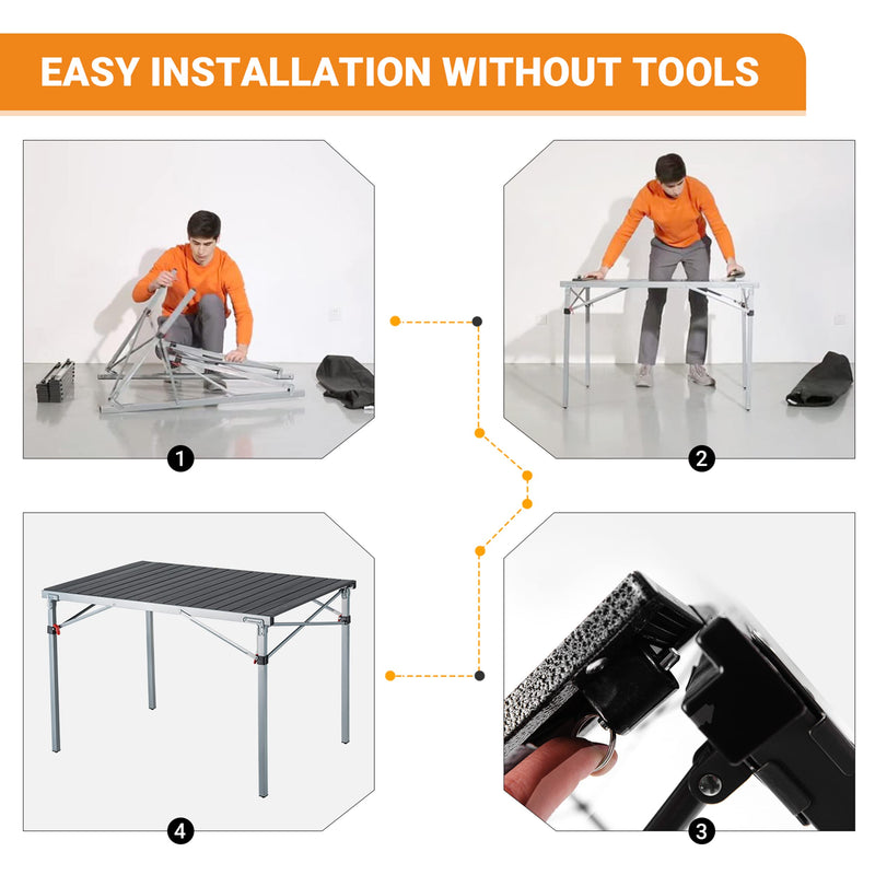 ギャラリービューアに画像をロードする, KingCamp キャンプ テーブル アルミ ロールテーブル 折りたたみ