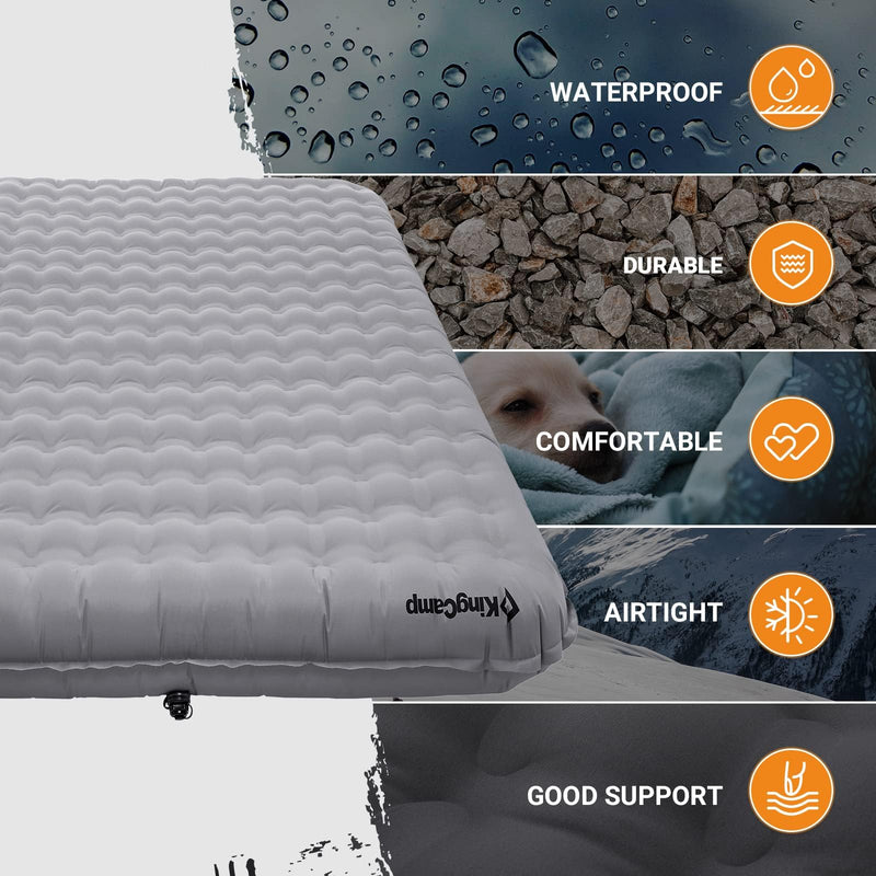 ギャラリービューアに画像をロードする, KingCamp キャンピング用寝マット2人用厚さ15cmダブルエアマットレス