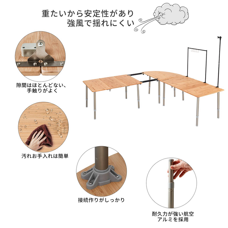 ギャラリービューアに画像をロードする, KingCamp 6点セット バーベキューテーブル