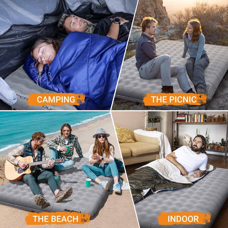 ギャラリービューアに画像をロードする, KingCamp キャンピング用寝マット2人用厚さ15cmダブルエアマットレス