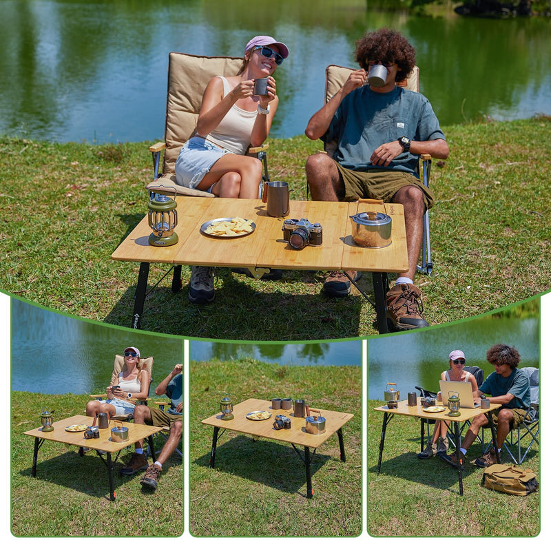 ギャラリービューアに画像をロードする, KingCamp テーブル アウトドア 高さ無段階調整