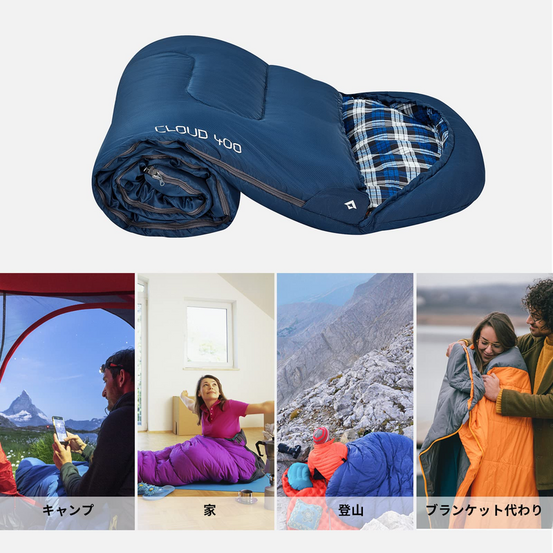 ギャラリービューアに画像をロードする, KingCamp ワイド 封筒型 寝袋