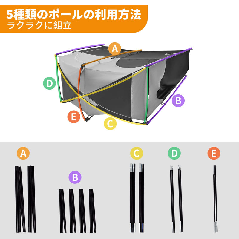 ギャラリービューアに画像をロードする, KingCamp ダブルルームシャワーテント 着替えテント