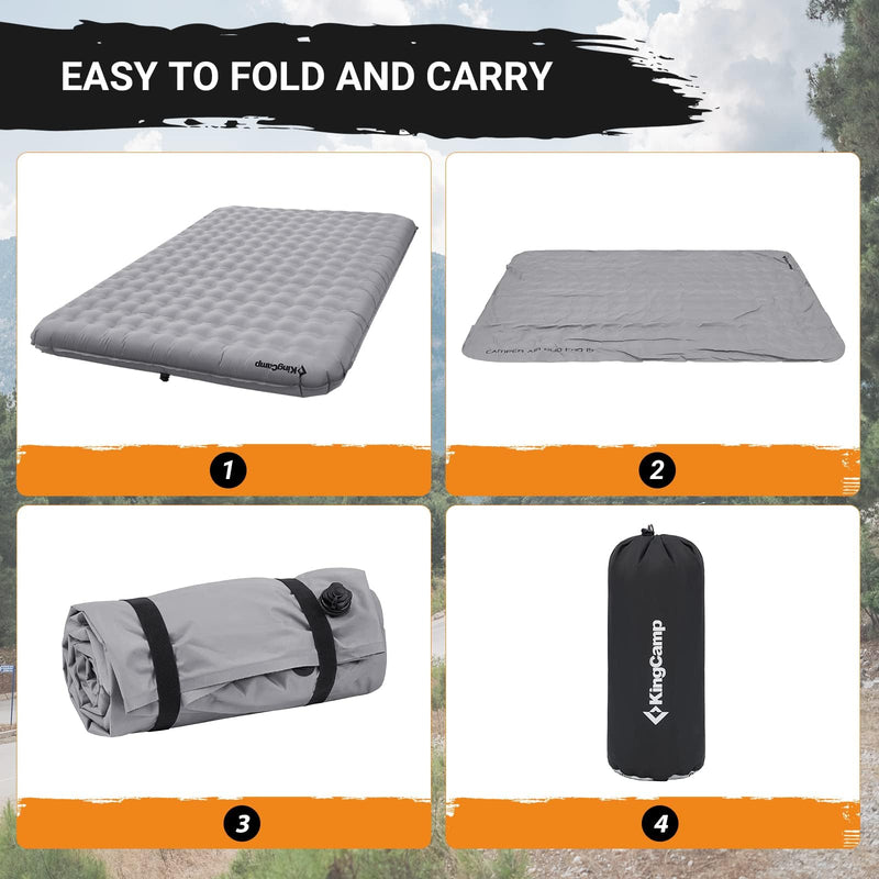 ギャラリービューアに画像をロードする, KingCamp キャンピング用寝マット2人用厚さ15cmダブルエアマットレス