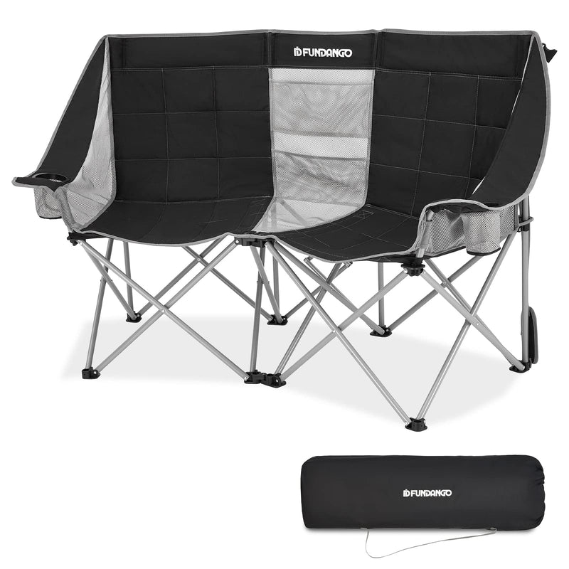ギャラリービューアに画像をロードする, FUNDANGO アウトドアチェア二人掛けキャンプチェア折りたたみ椅子