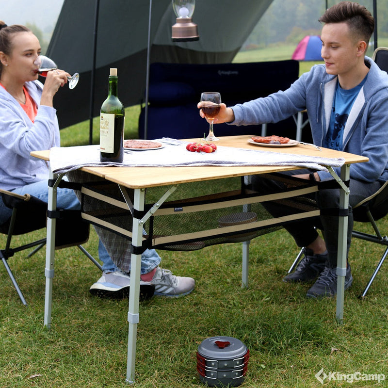 ギャラリービューアに画像をロードする, テーブル 65×100×45~65cm メッシュポケット付き KC2016