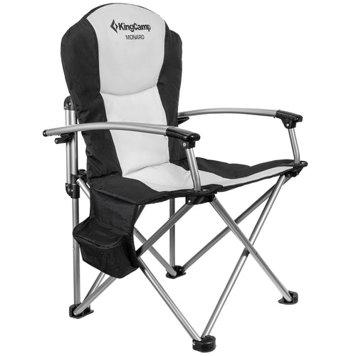 KingCamp 頑丈スチール製キャンプチェアジッパーバックポケット保冷バッグ付き