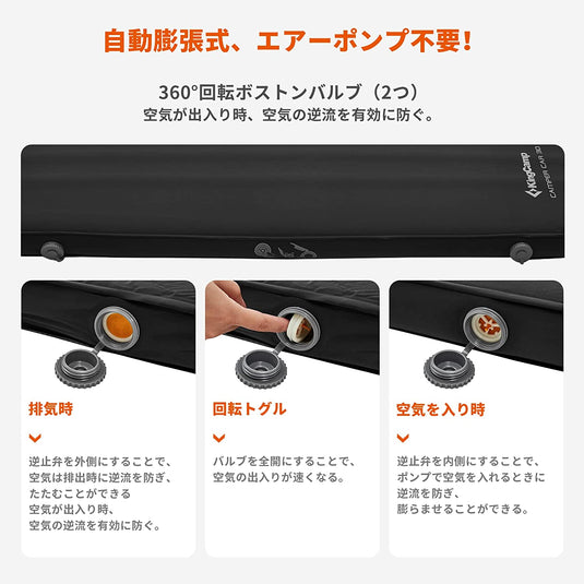 KingCamp 自動膨張式 車用ベッドマット