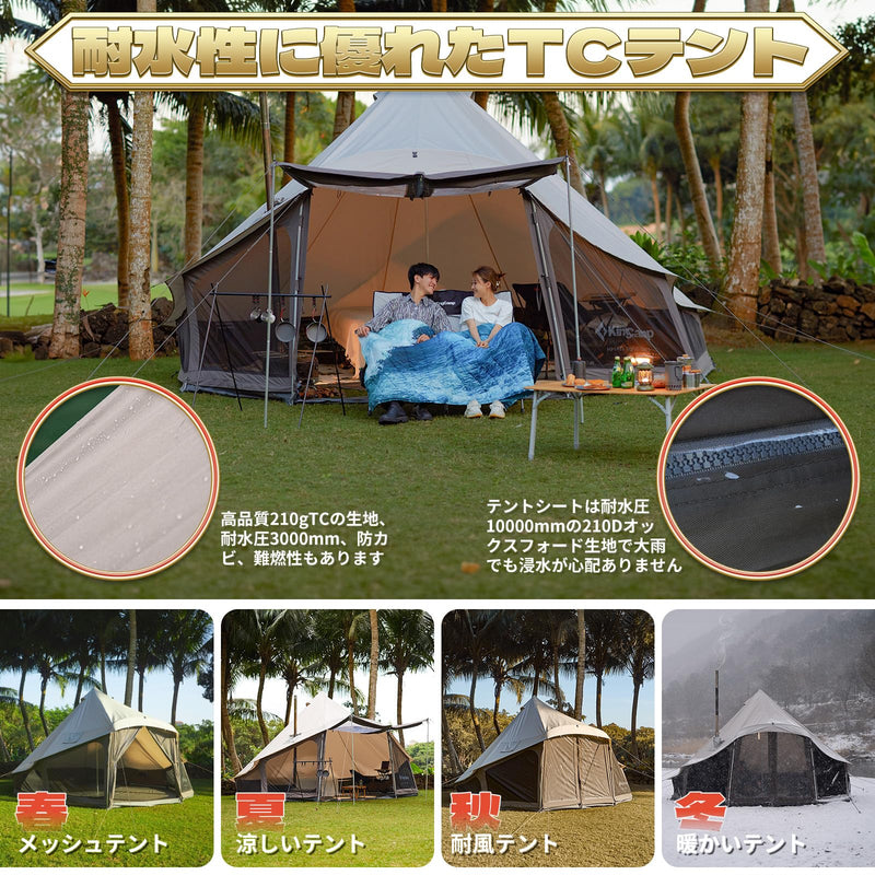 ギャラリービューアに画像をロードする, KingCamp KHAN LIGHT 400/500 キャンプテント
