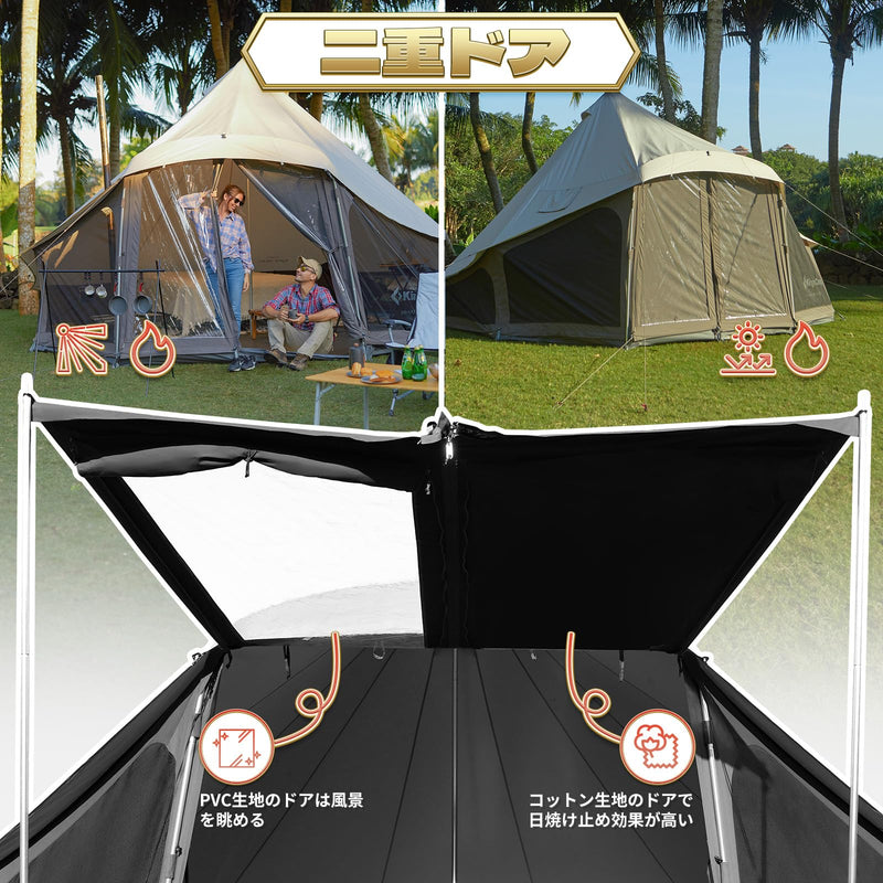 ギャラリービューアに画像をロードする, KingCamp KHAN LIGHT 400/500 キャンプテント
